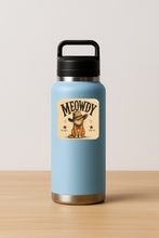 Load image into Gallery viewer, Meowdy Cat Sticker with bold and playful design
