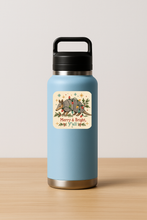 Load image into Gallery viewer, Merry &amp; Bright Y'All Christmas Armadillo Sticker mockup
