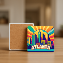 Load image into Gallery viewer, Atlanta Vivid Sunrise Stone Coaster
