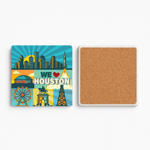Load image into Gallery viewer, Houston Icons Stone Coaster showcasing bold pop-culture design

