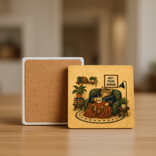 Load image into Gallery viewer, Not Today Human Cat Stone Coaster featuring bold design
