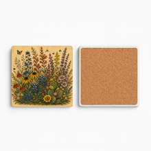 Load image into Gallery viewer, Petals And Wings Ver2 Stone Coaster with vibrant floral design

