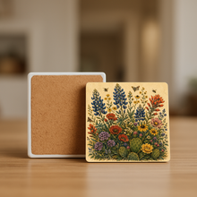 Load image into Gallery viewer, Petals And Wings Stone Coaster featuring bold, retro-future design
