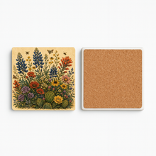Load image into Gallery viewer, Petals And Wings Stone Coaster featuring bold, retro-future design
