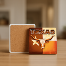 Load image into Gallery viewer, Texas Longhorn Stone Coaster featuring bold design
