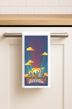 Load image into Gallery viewer, Austin Texas Skyline Sunburst Tea Towel
