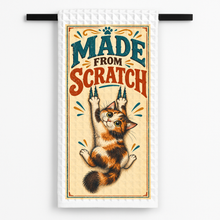 Load image into Gallery viewer, Made From Scratch Cat Tea Towel mockup
