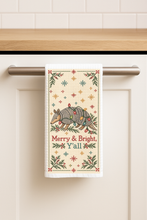 Load image into Gallery viewer, Merry  Tea Towel mockup
