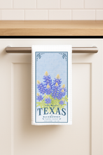 Load image into Gallery viewer, Texas Bluebonnets Tea Towel featuring vibrant floral design
