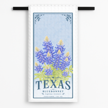 Load image into Gallery viewer, Texas Bluebonnets Tea Towel featuring vibrant floral design
