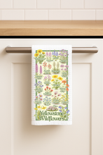 Load image into Gallery viewer, Yellowstone Wildflowers Tea Towel with vibrant floral design
