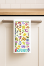 Load image into Gallery viewer, Yosemite Flowers Tea Towel featuring bold pop-culture design
