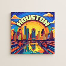 Load image into Gallery viewer, Vivid Wall Print of Houston Skyline
