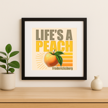 Load image into Gallery viewer, Life's A Peach Wall Print featuring bold colors and playful design
