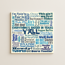 Load image into Gallery viewer, Texas Sayings2 Wall Print featuring bold typography and retro design
