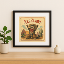 Load image into Gallery viewer, Yee Claw Wall Print featuring bold colors and playful design
