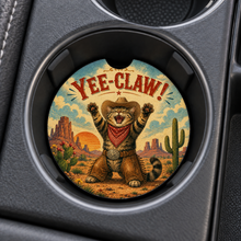 Load image into Gallery viewer, Yee Claw Cat car coaster in cupholder
