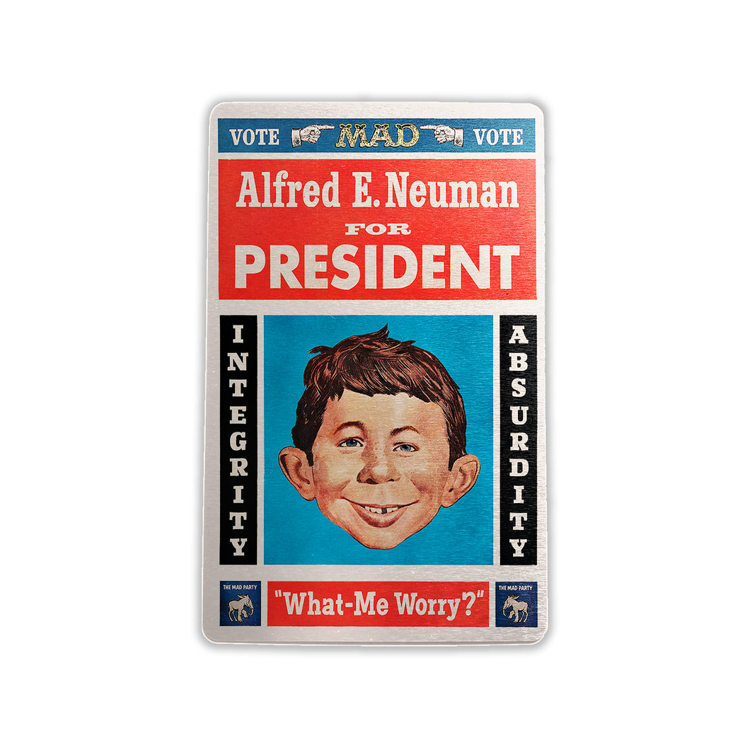 Alfred E Neuman for President - Metal Fridge Magnet